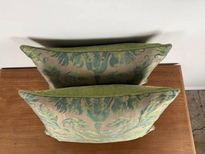 Pair of Authentic Fortuny “Caravaggio” Pattern Pillows