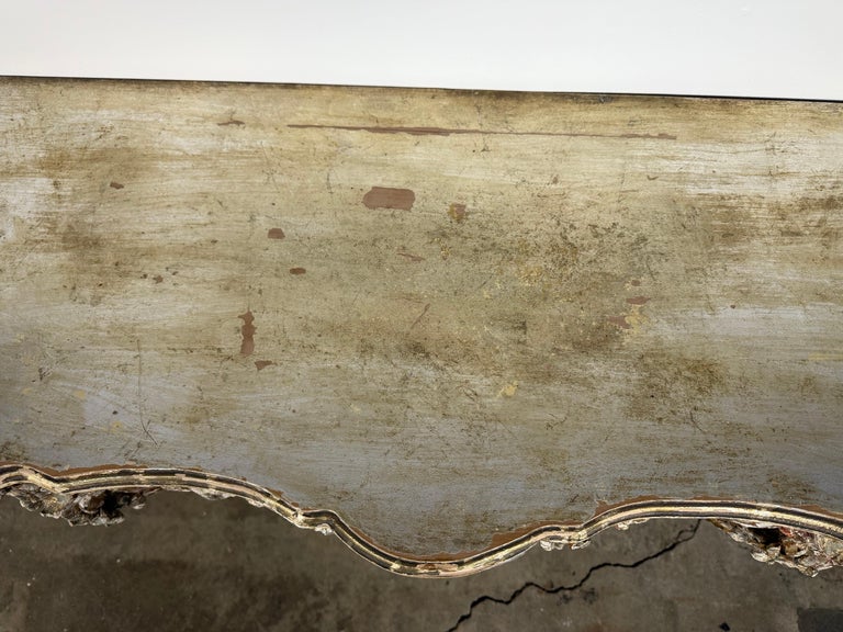 19th-Century Italian Rococo Painted and Giltwood Console Table