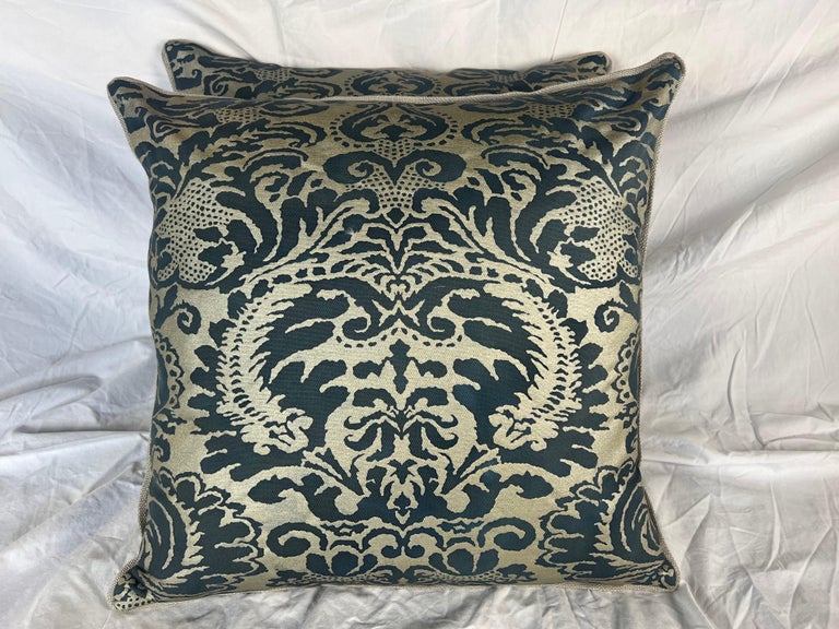 Pair of Custom Fortuny Textile PIllows