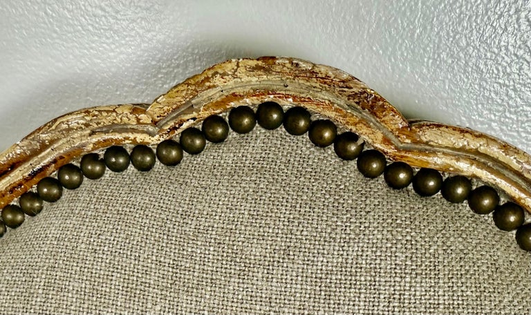 Set of Eight 18th-Century Style French Louis XV Carved & Giltwood Dining Chairs