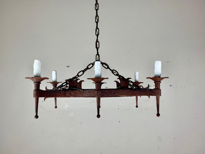 Spanish Wrought Iron Chandelier