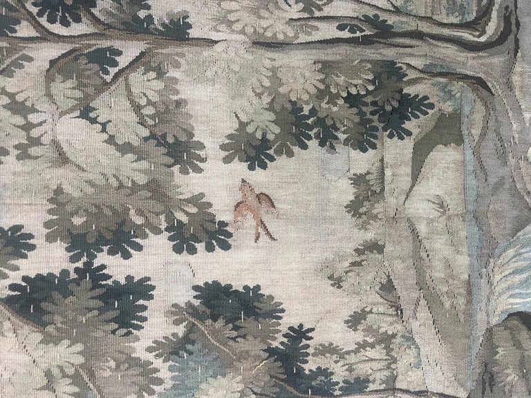 19th Century Antique Aubusson Tapestry of Young Couple