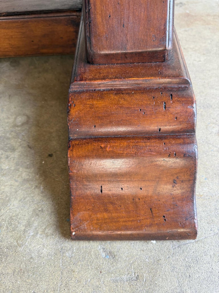 Spanish Revival Walnut Dining Table with Inlaid Top, Early 20th Century