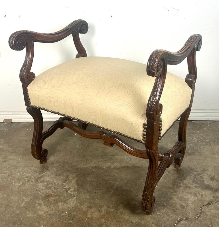 19th C. Italian Baroque Style Bench