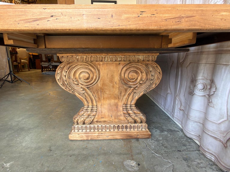 Italian Tuscan Revival Extendable Dining Table