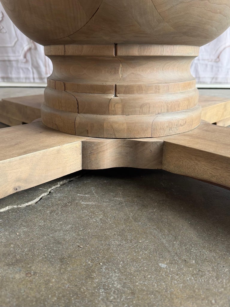Rustic Walnut Pedestal Dining Table By Miamar Home