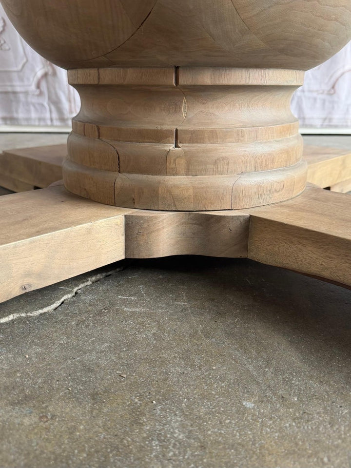 Rustic Walnut Pedestal Dining Table By Miamar Home