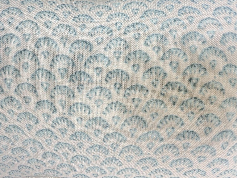 Pair of Custom Printed Linen Pillows with Down Inserts