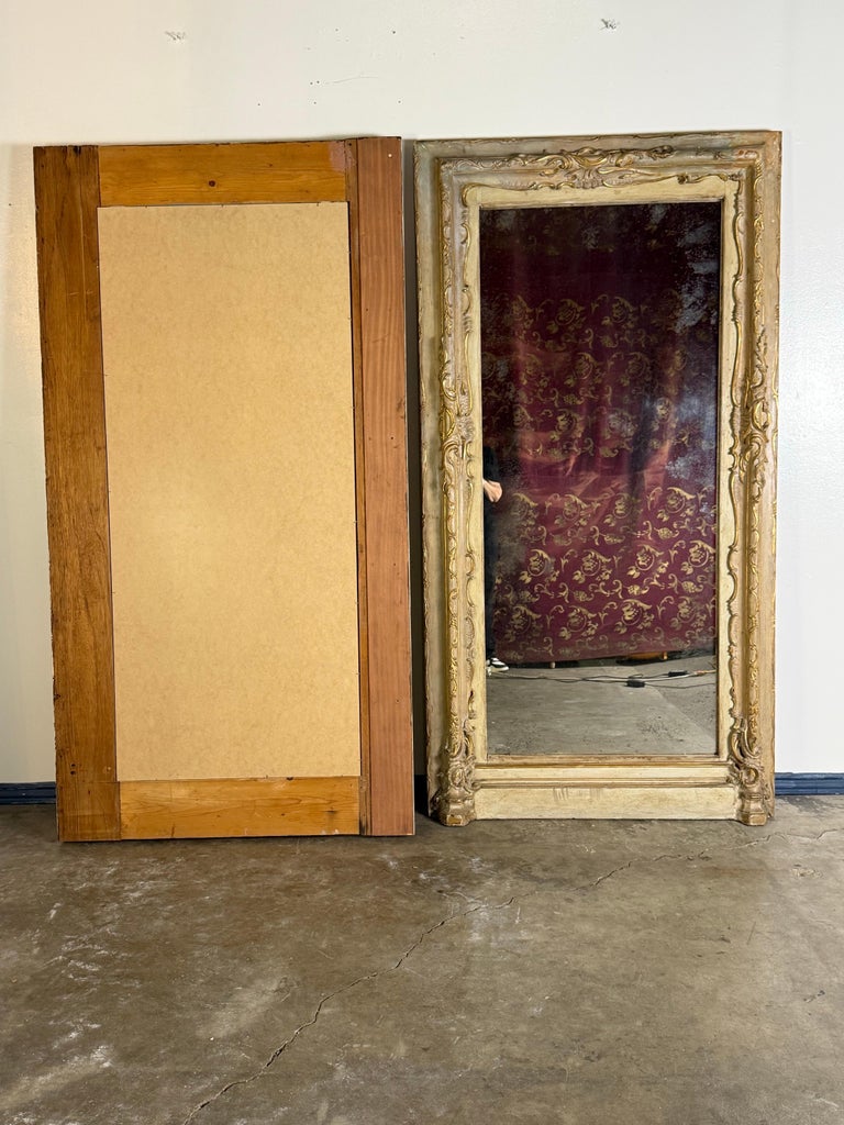 Pair of 19th C. Italian Door Surrounds w/ Antique Mirror