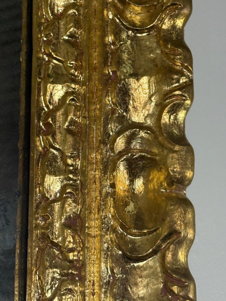 Italian Giltwood Mirror with Deep Oxidized Glass