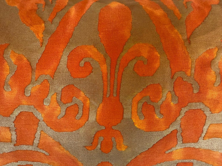 Burnt Orange Fortuny Pillow