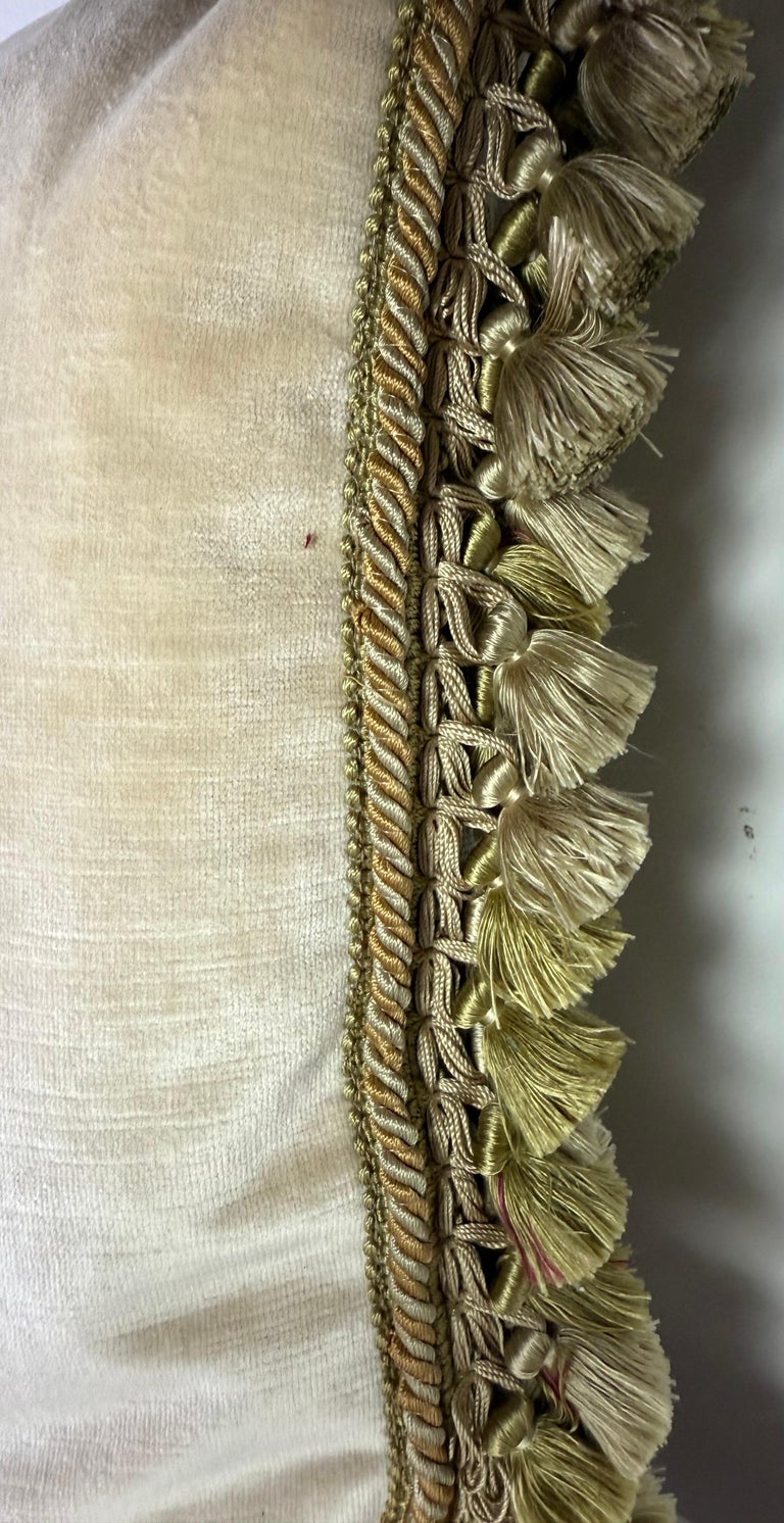 Pair of Pillows with 19th Century Hand-Applied Appliqués