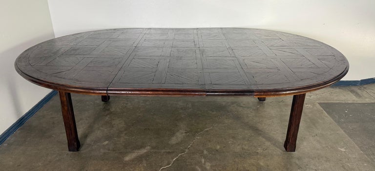 Monumental French Oak Farmhouse Extending Dining Table