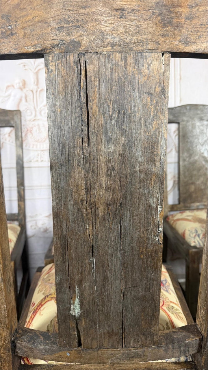 Set of 8 Rustic English Arts &amp; Crafts Dining Chairs