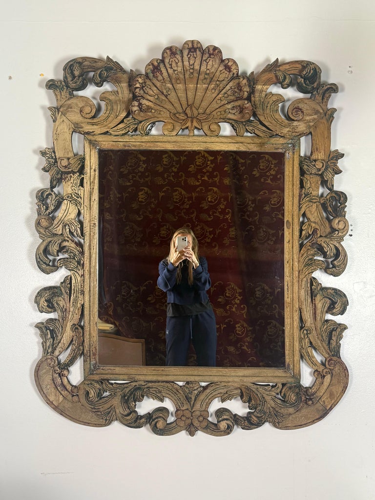 Antique Italian Wall Mirror, Vintage Elegance from the 20th Century