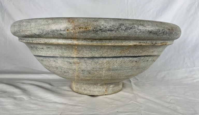 Italian Round Limestone Sink-Early 20th Century