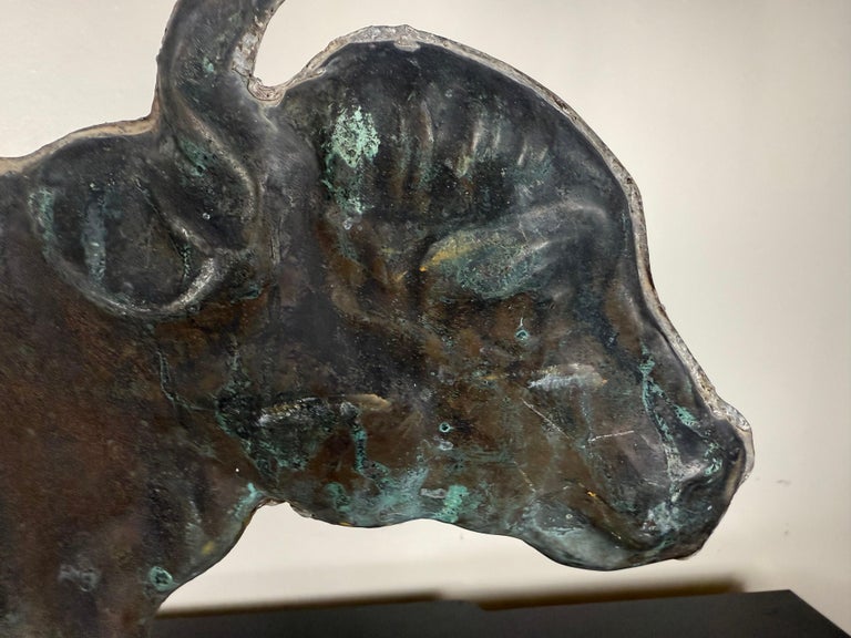 19th Century American Copper Bull Weathervane