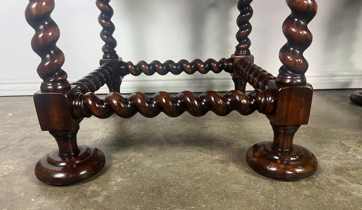 Pair of Leather Top Side Tables by John Richards