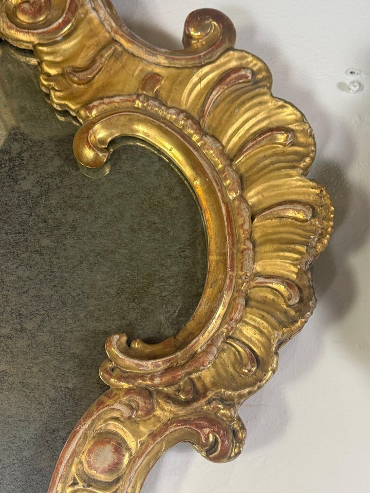 Pair of Italian Rococo Revival Giltwood Mirrors, Circa 1850–1870