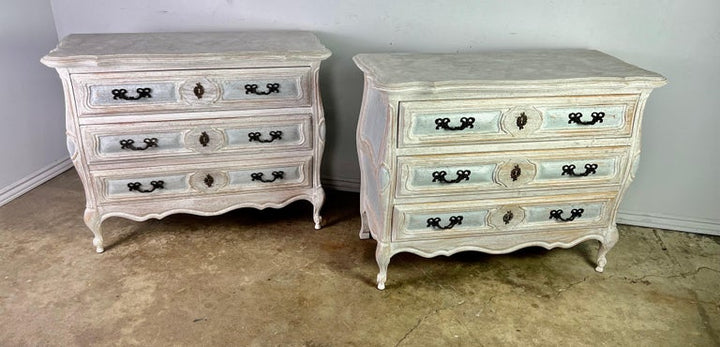 Pair of 1930’s French Louis XV Style Painted Commodes