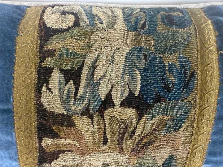 Pair of Pillows with 18th Century French Tapestry Panels by Melissa Levinson