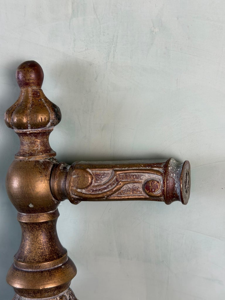 Pair of Monumental Cast Bronze Neoclassical Door Pull Handles
