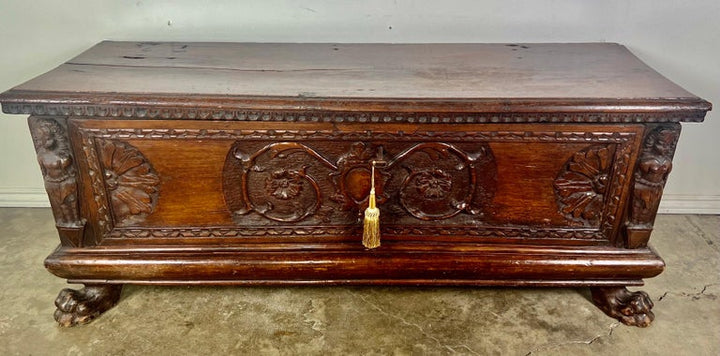 Early 19th C. Italian Carved Walnut Chest