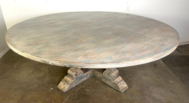 Monumental Neoclassical Style Painted Dining Table