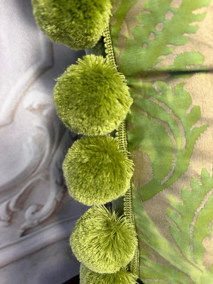 Pair of Custom Venetian Mariano Fortuny Damask Pillows