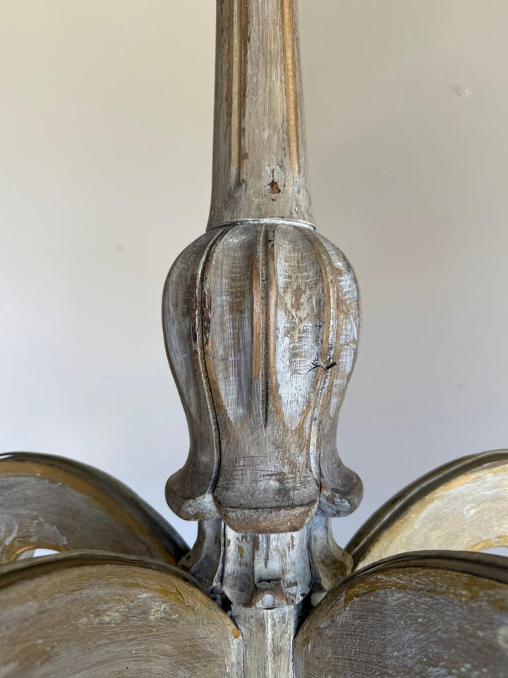 Italian Six-Light Painted and Giltwood Chandelier