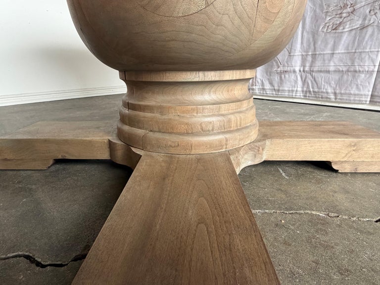 Rustic Walnut Pedestal Dining Table By Miamar Home