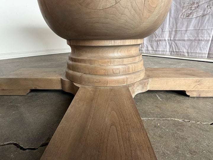 Rustic Walnut Pedestal Dining Table By Miamar Home