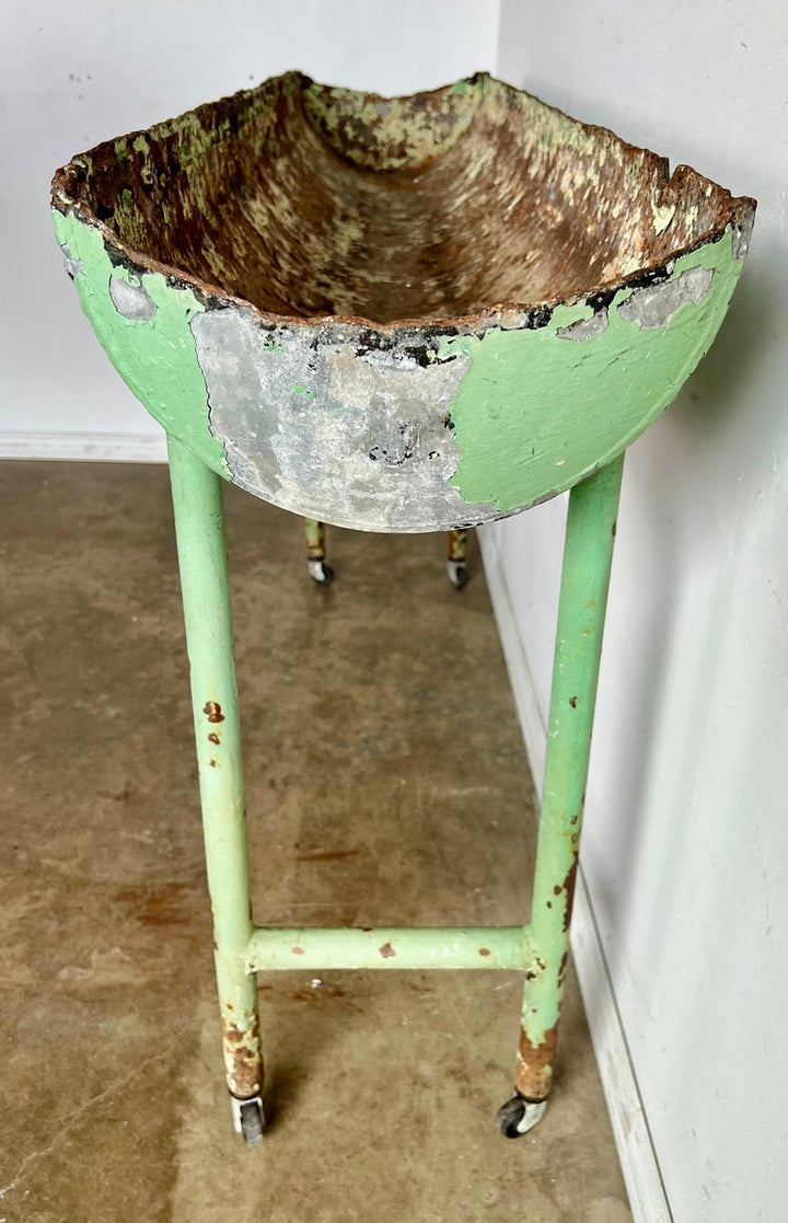 Industrial Swedish Iron Painted Planter