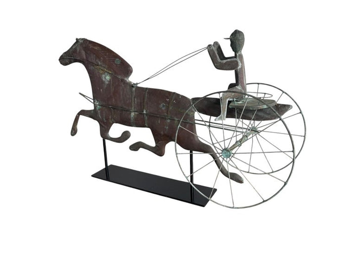 American Copper and Brass Sulky Driver Weather Vane