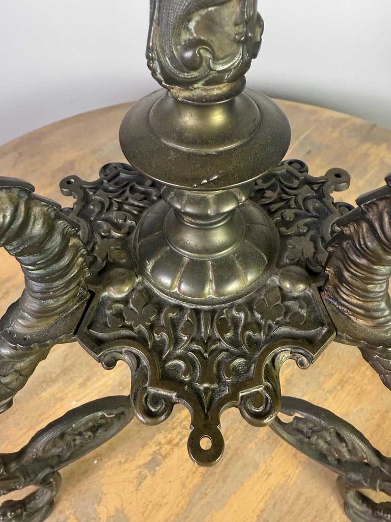 19th C. Bronze Table w/ Onyx Top