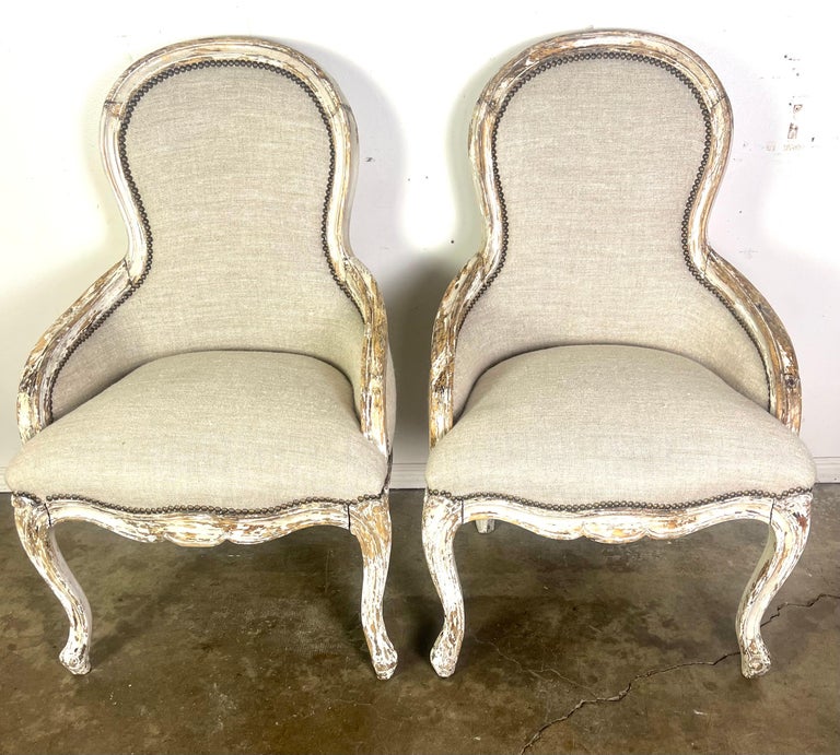 Pair of 19th C French Provincial Style Armchairs