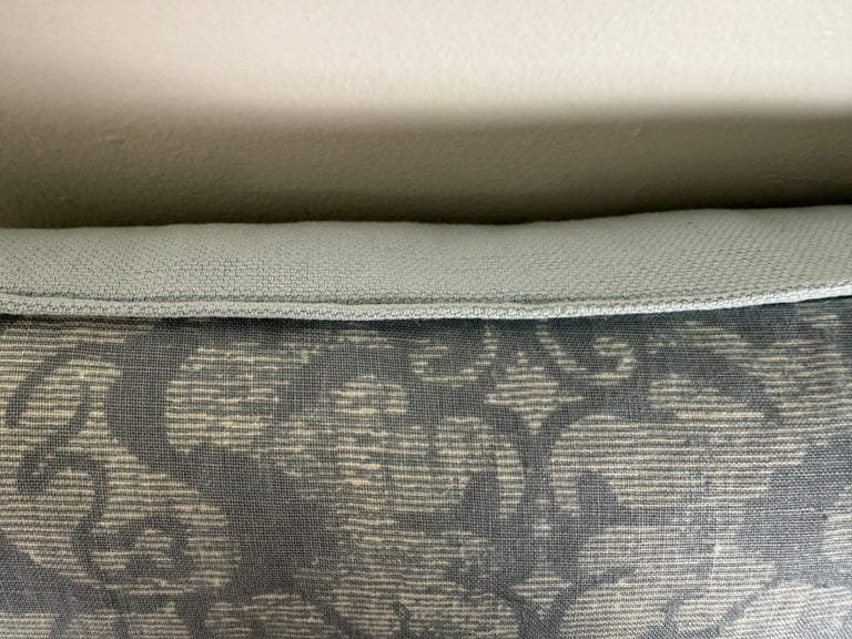 Pair of Elegant Designer Damask Pillows in Soft Blue Tones