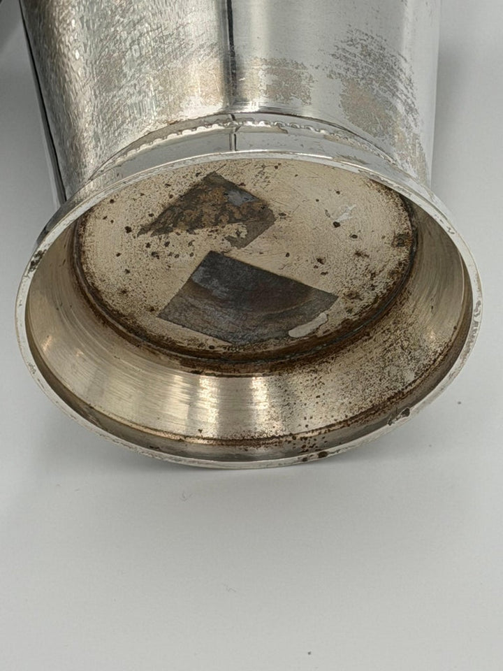 Neoclassical Revival Silver Plate Cup with Repoussé Fruit Garland