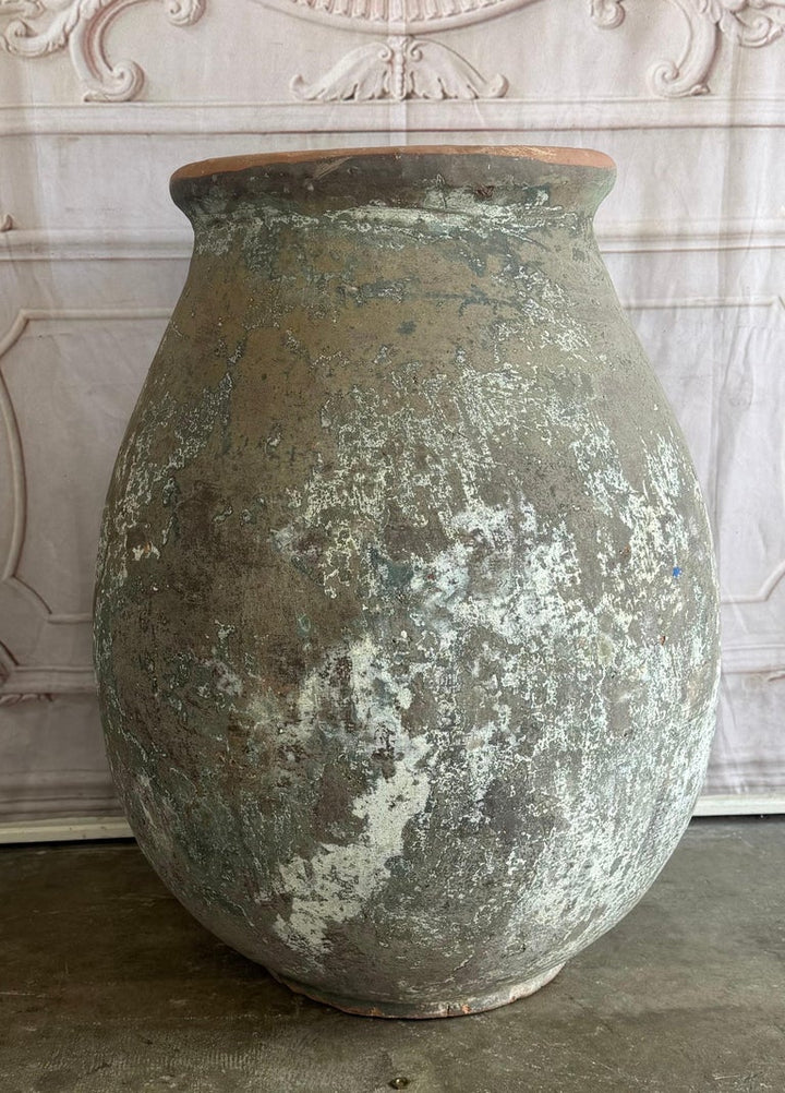 Antique Mediterranean Olive Jar, Terracotta, Rustic