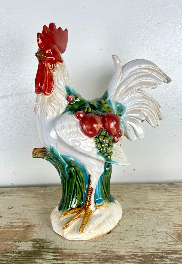 Charming French Glazed Ceramic Chicken C. 1950's