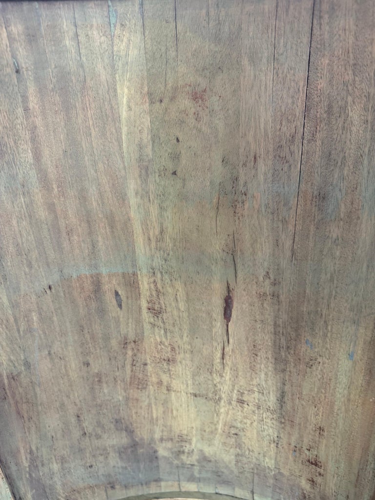 19th Century Italian Neoclassical Demilune Credenza with Marble Top