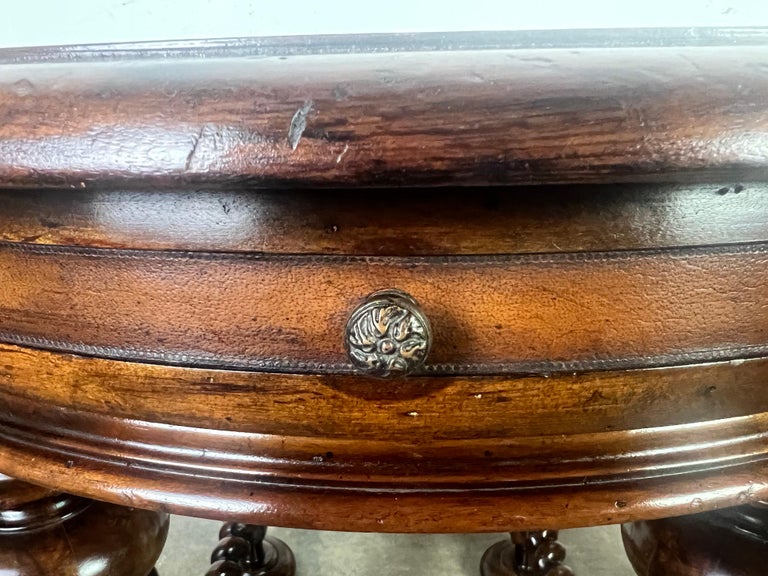 Pair of Leather Top Side Tables by John Richards