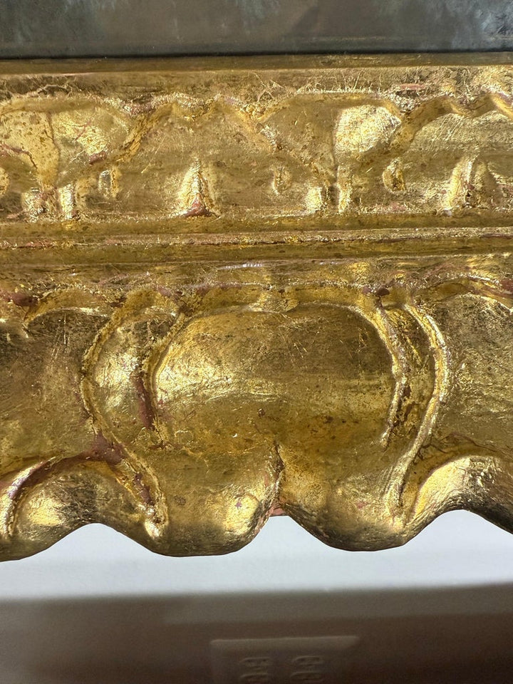 Italian Giltwood Mirror with Deep Oxidized Glass