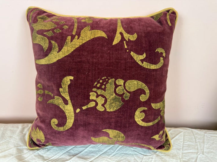 Gold Stenciled Nomi Pillow