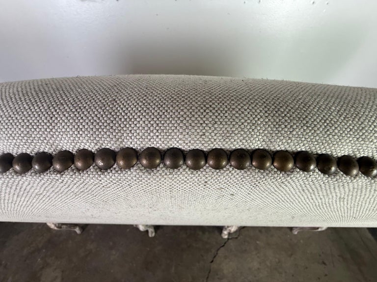 19th Louis XV Style Linen Settee