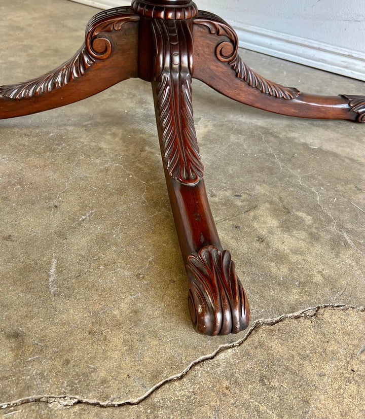 English Leather Top Drum Table C. 1930’s