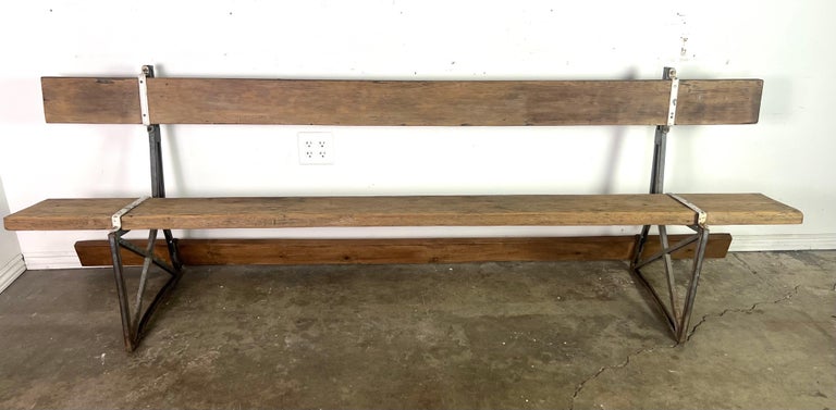 Industrial Style Rustic Outdoor Bench