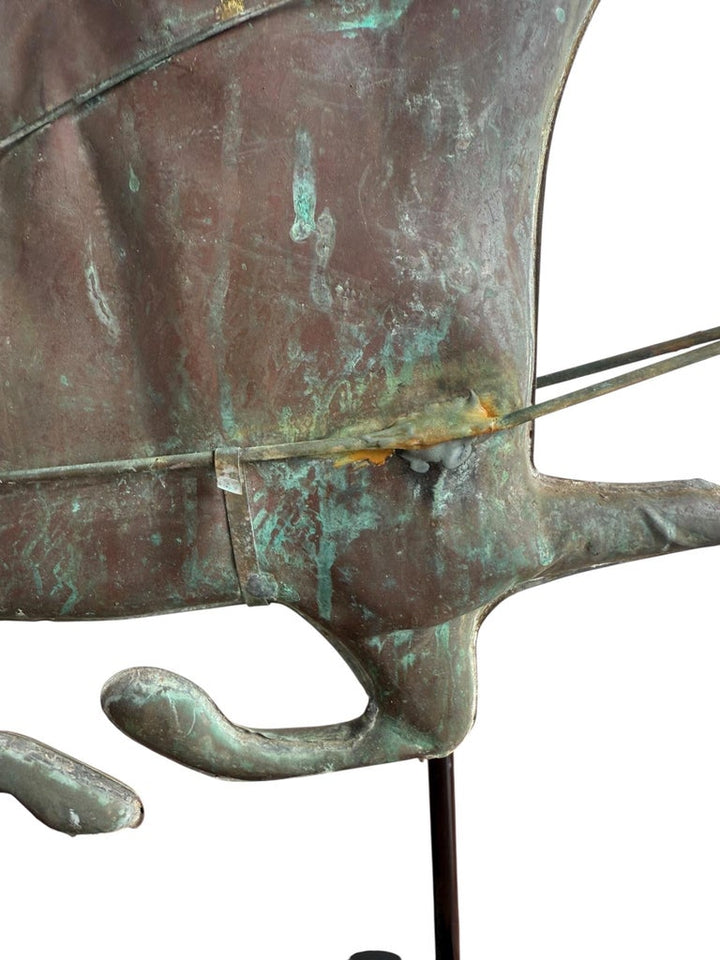 American Copper and Brass Sulky Driver Weather Vane