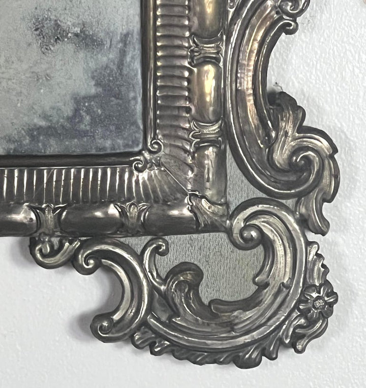 19th Century Italian Metal Repousse Mirror