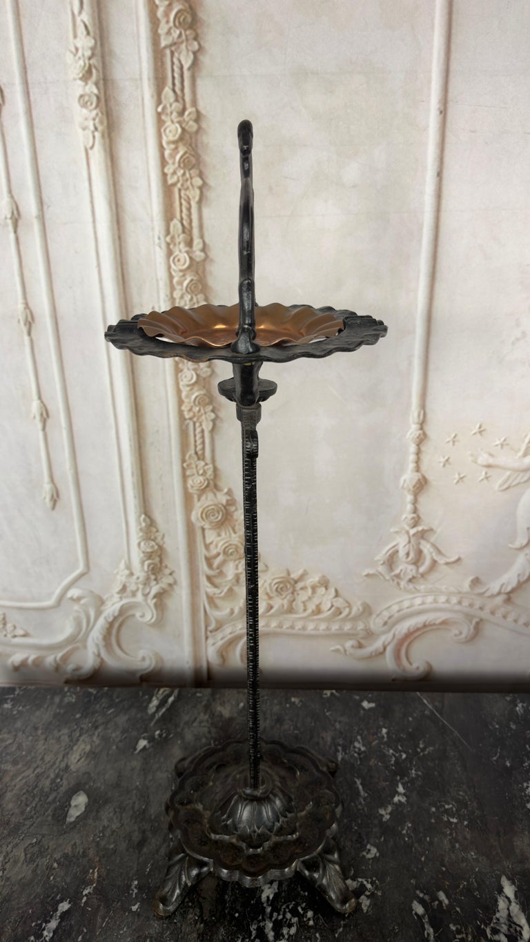 French Art Deco Whippet Smoking Stand, Cast Iron, Circa 1925-1930
